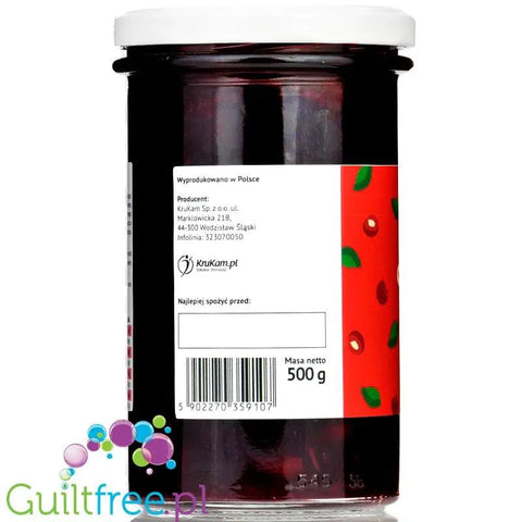 Krukam Frużelina Wiśnia, owoce w żelu bez dodatku cukru, 500g by KruKam (krukam-fruzelina-wisnia-owoce-w-zelu-bez-dodatku-cukru-500g)