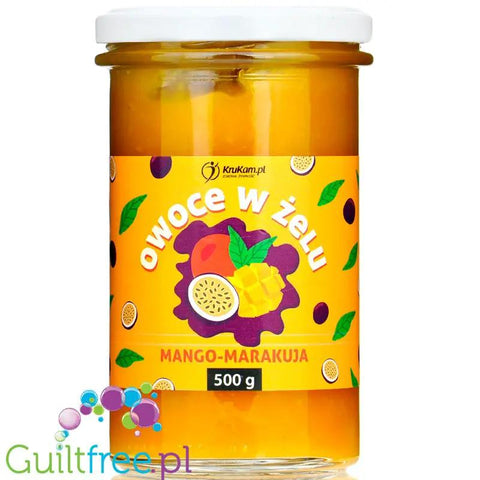 Krukam Frużelina Mango-Marakuja, owoce w żelu bez dodatku cukru, 500g by KruKam (krukam-fruzelina-mango-marakuja-owoce-w-zelu-bez-dodatku-cukru-500g)