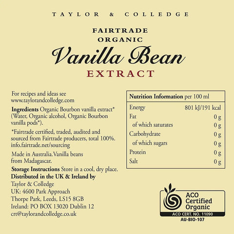 Taylor & Colledge Bourbon Bio Vanile Extract 50ml - organiczny ekstrakt wanilii burbońskiej z Australii by Taylor & Colledge (taylor-colledge-bourbon-bio-vanile-extract-50ml-organiczny-ekstrakt-wanilii-burbonskiej-z-australii)