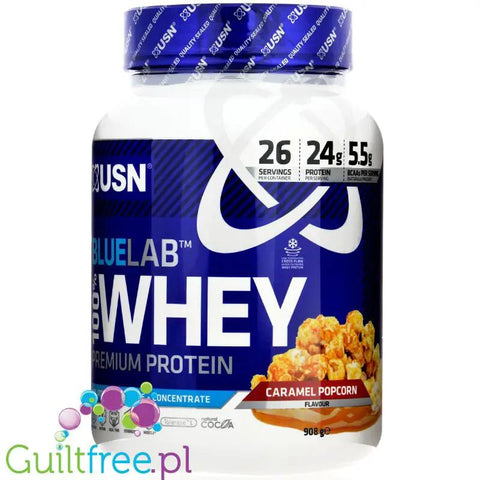 USN Blue Lab Whey Caramel Popcorn 0,9kg - odzywka białkowa WPI, WPC, WPH z Tolerase L by USN (Ultimate Sports Nutrition) (usn-blue-lab-whey-caramel-popcorn-09kg-odzywka-bialkowa-wpi-wpc-wph-z-tolerase-l)