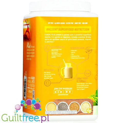 Sunwarrior Protein Classic Plus, Natural 0,75KG - organiczna wegańska odżywka białkowa bez słodzików by Sunwarrior (sunwarrior-protein-classic-plus-natural-075kg-organiczna-weganska-odzywka-bialkowa-bez-slodzikow)