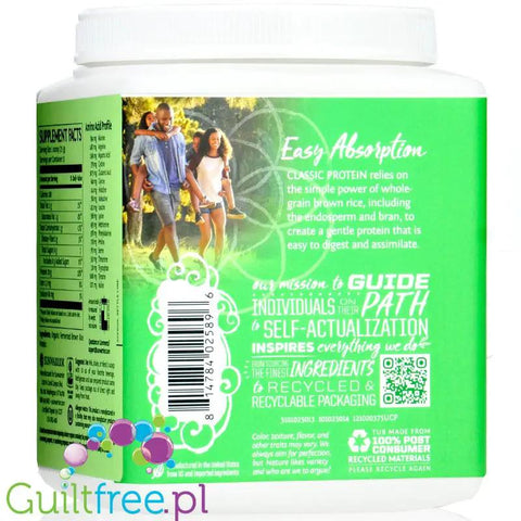 Sunwarrior Protein Classic Unflavored 0,37KG - organiczna wegańska odżywka białkowa bez cukru i słodzików by Sunwarrior (sunwarrior-protein-classic-unflavored-037kg-organiczna-weganska-odzywka-bialkowa-ze-stewia)