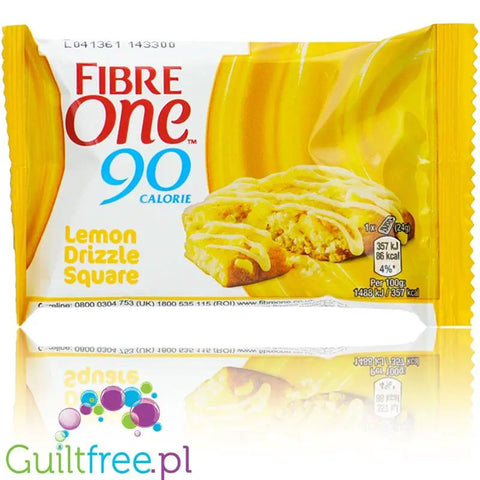Fibre One 90 Calorie Lemon Drizzle Square - mleczno cytrynowy batonik zbożowy 86kcal by Kellogg's (fibre-one-90-calorie-lemon-drizzle-square)