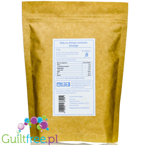 Grapoila Linseed Golden - odtłuszczona mąka ze złotego siemienia lnianego, 3% węglowodanów by Grapoila (grapoila-linseed-flour-golden-bardzo-odtluszczona-maka-ze-zlotego-siemienia-lnianego)