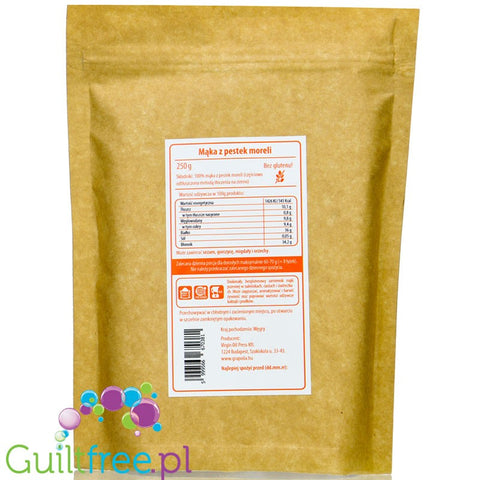 Grapoila Apricot Seed - odtłuszczona mąka z pestek moreli, 34% węglowodanów by Grapoila (grapoila-apricot-seed-odtluszczona-maka-z-pestek-moreli-9-weglowodanow)