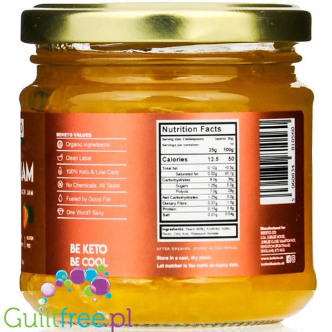 BeKeto Jam Juicy Peach - Keto Dżem™ Soczysta Brzoskwinia 50kcal z erytrolem i ksylitolem by BeKETO (be-keto-jam-juicy-peach-keto-dzem-soczysta-brzoskwinia-50kcal-z-erytrolem-i-ksylitolem)