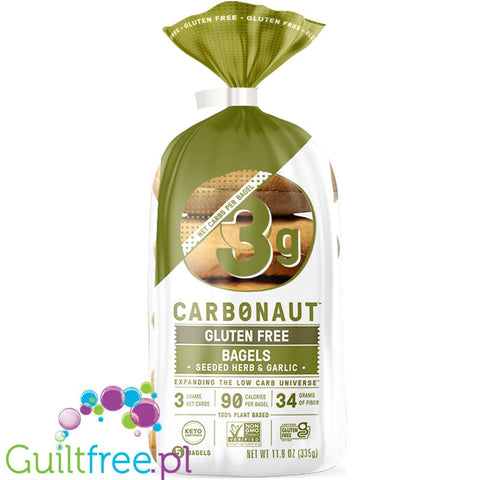 Carbonaut Low Carb Gluten Free Bagels, Seeded Herb & Garlic 5 bagels by Carbonaut (carbonaut-low-carb-gluten-free-bagels-seeded-herb-garlic-5-bagels)