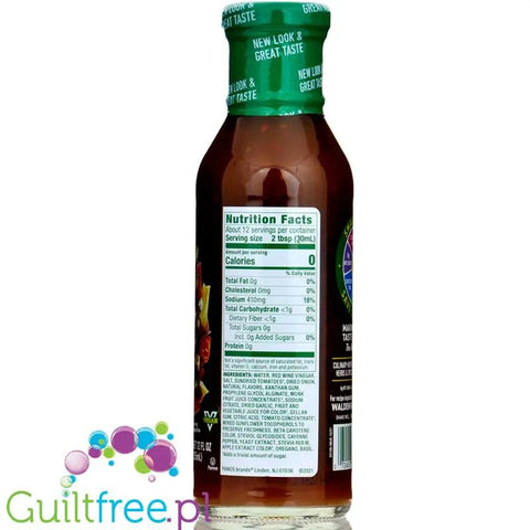 Walden Farms Keto Dressing, Sun Dried Tomato Vinaigrette USA - 0kcal winegret z suszonymi pomidorami bez sukralozy by Walden Farms (walden-farms-dressing-sun-dried-tomato-vinaigrette-12-fl-oz)