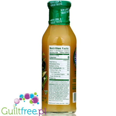 Walden Farms Vinaigrette, Pear & White Balsamic USA - 0kcal, dressing gruszkowy winegret ze stewią by Walden Farms (walden-farms-vinaigrette-pear-white-balsamic-usa-0kcal-dressing-gruszkowy-winegret-ze-stewia)