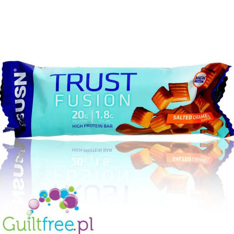 USN Trust Fusion Salted Caramel - baton białkowy 20g białka 1,5g cukru by USN (Ultimate Sports Nutrition) (usn-trust-fusion-salted-caramel-baton-bialkowy-20g-bialka-15g-cukru)