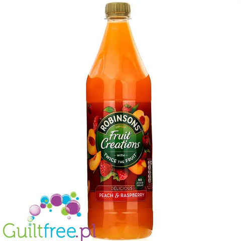 Robinsons Fruit Creations Delicious Peach & Raspberry - skoncentrowany syrop do rozcieńczania bez cukru i kalorii by Robinson's (robinsons-fruit-creations-delicious-peach-raspberry-skoncentrowany-syrop-do-rozcienczania-bez-cukru-i-kalorii)