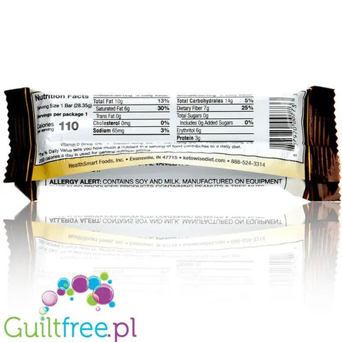 Healthsmart Keto Wise Fat Bombs Dark Chocolate - keto baton z ciemnej czekolady 110kcal by HealthSmart Foods (healthsmart-keto-wise-fat-bombs-dark-chocolate-keto-baton-z-ciemnej-czekolady-110kcal)