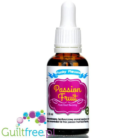 Funky Flavors Basic Passion Fruit 30ml - kropelki aromatyczne do potraw o zapachu marakui by Funky Flavors (funky-flavors-passion-fruit-30ml-marakuja-aromat-bez-cukru-bez-tluszczu)