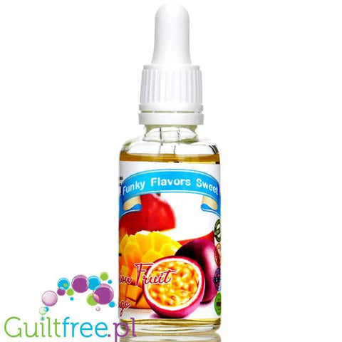 Funky Flavors Sweet Passion Fruit & Mango - słodkie kropelki o smaku Marakui & Mango, bez kcal by Funky Flavors (funky-flavors-sweet-passion-fruit-mango-slodzony-aromat-marakui-mango-bez-kcal)
