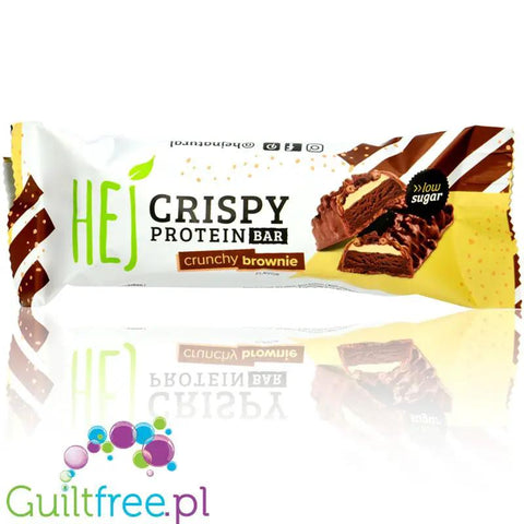 HEJ Crispy Bar Crunchy Brownie - chrupiący baton proteinowy ze stewią, 14g białka & 168kcal by HEJ Nutrition (hej-crispy-bar-crunchy-brownie-chrupiacy-baton-proteinowy-ze-stewia-14g-bialka-168kcal)