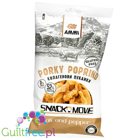AMMI Porky Poprind Salt & Pepper 40g - keto prażynki wieprzowe bez węglowodanów by AMMI (pork crunch) (ammi-porky-poprind-salt-pepper-40g-keto-prazynki-wieprzowe-bez-weglowodanow)