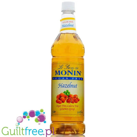 Monin Sugar Free Syrup Hazelnut 1L USA - syrop bez cukru do kawy, smak Prażony Orzech Laskowy by Monin (monin-sugar-free-syrup-hazelnut-1l-usa-syrop-bezcukrowy-o-smaku-orzechowym)