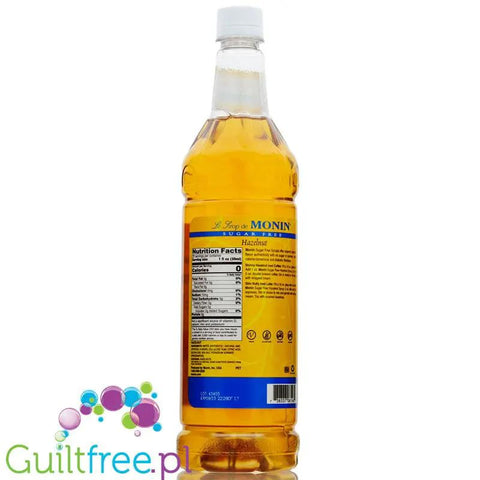 Monin Sugar Free Syrup Hazelnut 1L USA - syrop bez cukru do kawy, smak Prażony Orzech Laskowy by Monin (monin-sugar-free-syrup-hazelnut-1l-usa-syrop-bezcukrowy-o-smaku-orzechowym)