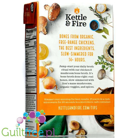 Kettle & Fire Bone Broth, Mushroom Chicken - organiczny bulion, gotowy wywar drobiowo-grzybowy by Kettle & Fire (kettle-fire-bone-broth-mushroom-chicken-organiczny-bulion-gotowy-wywar-drobiowo-grzybowy)