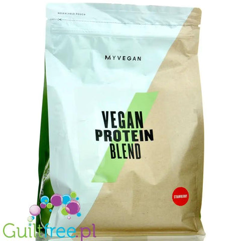 MyProtein Impact Vegan Protein Blend Strawberry 1kg - truskawkowa wegańska odżywka białkowa bez soi by My Protein (myprotein-vegan-protein-blend-strawberry-1kg-truskawkowa-weganska-odzywka-bialkowa-bez-soi)
