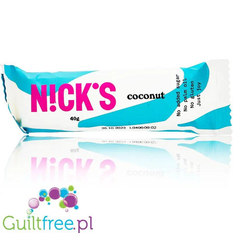 N!CK'S Nicks Coconut & Chocolate - baton bez cukru ze stewią i ksylitolem (Kokos & Mleczna Czekolada) by Nick's! (nck-s-coconut-chocolate)