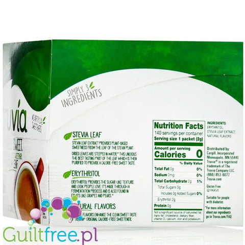 Truvia Stevia Leaf - 140 saszetek - słodzik w saszetkach ze stewią i erytrytolem by Truvia (truvia-stevia-leaf-140-saszetek-slodzik-w-saszetkach-ze-stewia-i-erytrytolem)