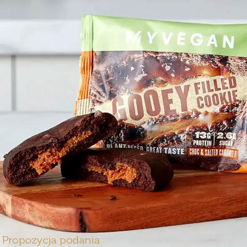 MyProtein Vegan Gooey Filled Protein Cookie Chocolate & Salted Caramel - wegańskie ciastko białkowe by My Protein (myprotein-vegan-gooey-filled-protein-cookie-chocolate-salted-caramel-weganskie-ciastko-bialkowe)