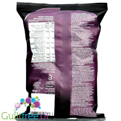 Nano Ä Vegan Protein Chips Hot Barbecue - wegańskie chipsy białkowe BBQ bez soi i mleka by ä Nano (nano-ae-vegan-protein-chips-hot-barbecue-weganskie-chipsy-bialkowe-bbq-36-bialka)