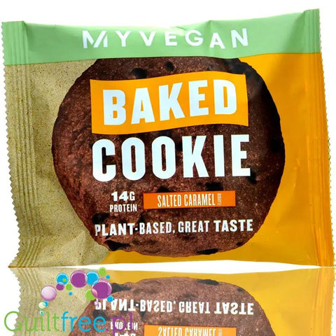 MyProtein Vegan Baked Cookie Salted Caramel - wielkie wegańskie ciastko proteinowe 14g białka by My Protein (myprotein-vegan-baked-cookie-salted-caramel-75-g)
