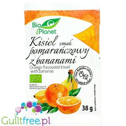 Bio Planet kisiel o smaku pomarańczowym z bananami bez dodatku cukru i bez słodzików by Bio Planete (bio-planet-kisiel-o-smaku-pomaranczowym-z-bananami-bio-38g)