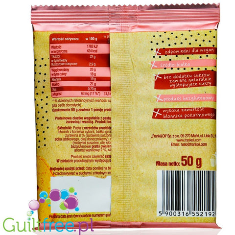 Frank & Oli Protein Cookie Cranberry & Vanilla - miękkie bezglutenowe wegańskie ciastko bez dodatku cukru by Frank & Oli (frank-oli-protein-cookie-cranberry-vanilla-miekkie-bezglutenowe-weganskie-ciastko-bez-dodatku-cukru)