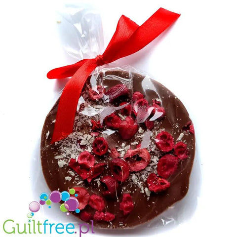 Santini Christmas - bombka z mlecznej czekolady bez cukru z ksylitolem z żurawiną, malinami i kokosem by Santini (santini-christmas-bombka-z-mlecznej-czekolady-bez-cukru-z-ksylitolem-z-zurawina-malinami-i-kokosem)