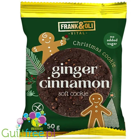 Frank & Oli Ginger Cinnamon Christmas Cookie - miękkie ciasteczko piernikowe bez cukru, edycja limitowana by Frank & Oli (frank-oli-ginger-cinnamon-christmas-cookie-miekkie-ciasteczko-piernikowe-bez-cukru-edycja-limitowana)