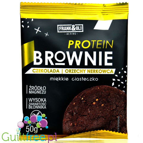 Frank & Oli Protein Brownie Czekolada & Orzechy Nerkowca - bezglutenowe ciastko proteinowe bez słodzików by Frank & Oli (frank-oli-protein-brownie-czekolada-orzechy-nerkowca-bezglutenowe-ciastko-proteinowe-bez-cukru)
