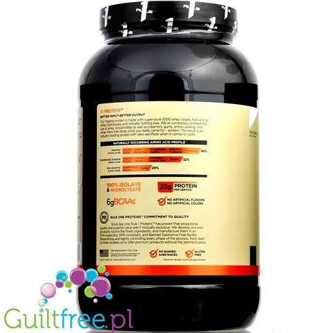 Rule1 R1 Protein Naturally Flavored, Plain 0,88KG - bezsmakowa odżywka białkowa WPI & WPH, 25g białka & 100kcal by Rule1 (Rule One Proteins) (rule1-r1-protein-naturally-flavored-plain-088kg-bezsmakowa-odzywka-bialkowa-wpi-wph-25g-bialka-100kcal)