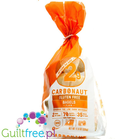 Carbonaut Bagels, Plain x 5 - keto bajgle bezglutenowe 70kcal & ZERO węglowodanów by Carbonaut (carbonaut-bagels-plain-x-5-keto-bajgle-bezglutenowe-70kcal)