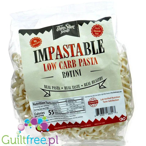 ThinSlim Foods Impastable Low Carb Pasta Rotini - ultra niskokaloryczny keto makaron 96kcal w 100g by ThinSlim Foods (thinslim-foods-impastable-low-carb-pasta-rotini-ultra-niskokaloryczny-keto-makaron-96kcal-w-100g)