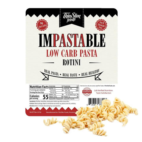 ThinSlim Foods Impastable Low Carb Pasta Rotini - ultra niskokaloryczny keto makaron 96kcal w 100g by ThinSlim Foods (thinslim-foods-impastable-low-carb-pasta-rotini-ultra-niskokaloryczny-keto-makaron-96kcal-w-100g)