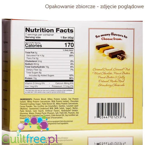 BariatricPal Protein Bar Caramel Crunch - baton proteinowy z orzechami, karmelem i czekoladą, 15g białka & 170kcal by DIETImeal PRO (bariatricpal-healthy-living-foods-protein-bars-caramel-crunch)