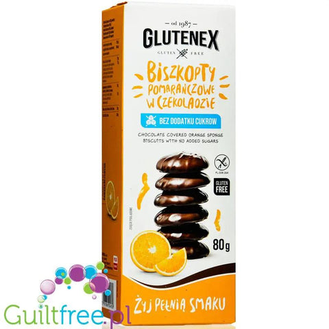 Glutenex Bezglutenowe Biszkopty Pomarańczowe w Czekoladzie bez cukru by Glutenex (glutenex-bezglutenowy-biszkopty-pomaranczowe-w-czekoladzie-bez-cukru)