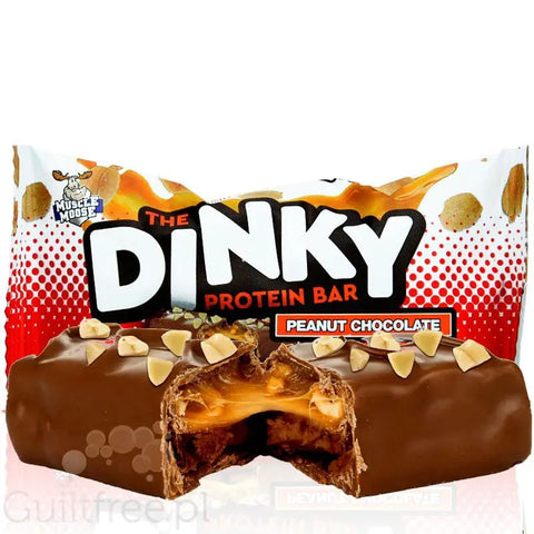 Muscle Moose Dinky Bar Peanut Chocolate 129kcal & 10g białka, batonik proteinowy w czekoladzie by Muscle Mousse (moose-dinky-bar-peanut-chocolate)