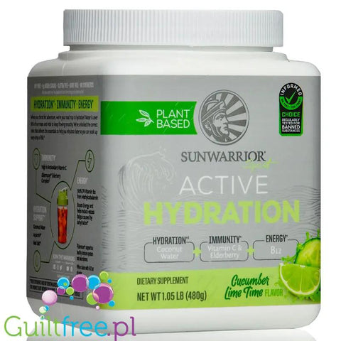 Sunwarrior Active Hydration Cucumber Lime - wegańska formułą nawilżająca z Aquamin®, Eldermune® & Sunfiber® by Sunwarrior (sunwarrior-active-hydration-cucumber-lime)