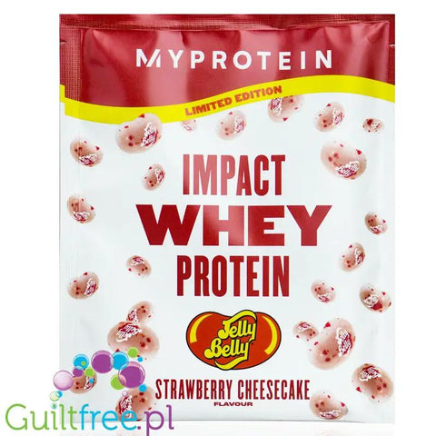 MyProtein Impact Whey Protein Jelly Belly - Strawberry Cheesecake, edycja limitowana saszetka 27g by My Protein (myprotein-impact-whey-protein-jelly-belly-strawberry-cheesecake-edycja-limitowana-saszetka-27g)