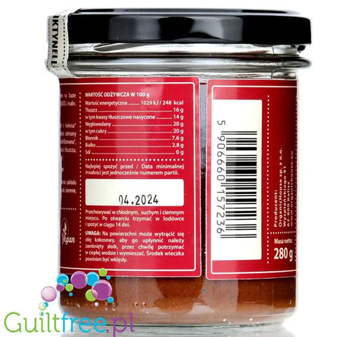 Organic House Daktynella Malina 280g - malinowy krem daktylowo-kokosowy bez dodatku cukru, wegański & organiczny by Organic House (organic-house-daktynella-malina-280g-malinowy-krem-daktylowo-kokosowy-bez-dodatku-cukru-weganski-organiczny)