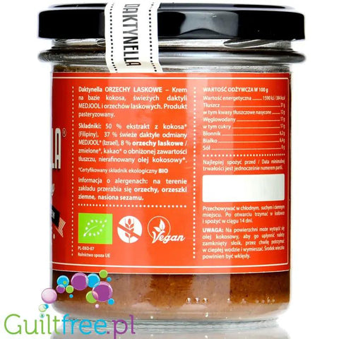 Organic House Daktynella Orzechy laskowe 280g - krem daktylowo-kokosowy z orzechami laskowymi bez dodatku cukru, by Organic House (organic-house-daktynella-orzechy-laskowe-280g-krem-daktylowo-kokosowy-z-orzechami-laskowymi-bez-dodatku-cukru)