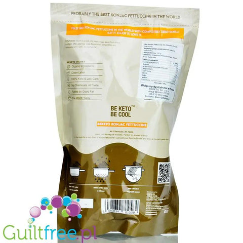 BeKeto BIO Konjac Fettuccine - organiczny makaron shirataki by BeKETO (beketo-bio-konjac-fettuccine-organiczny-makaron-shirataki)