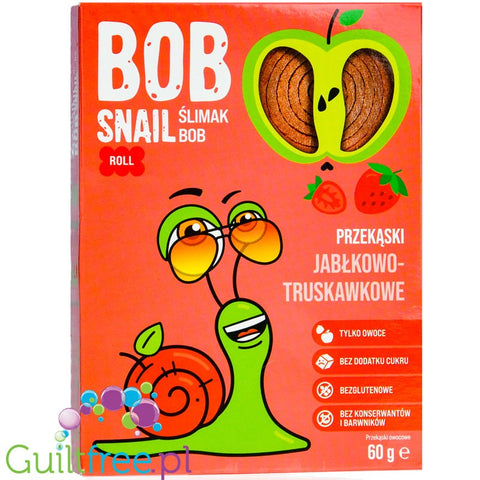 Bob Snail Roll Przekąska jabłkowo-truskawkowa z owoców bez dodatku cukru 60g by Bob Snail (bob-snail-roll-przekaska-jablkowo-truskawkowa-z-owocow-bez-dodatku-cukru-60g)