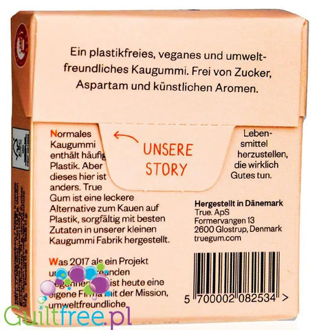 True Gum Raspberry & Vanilia - wegańska bio guma do żucia bez cukru i plastiku ze stewią i ksylitolem by Forest Gum (true-gum-raspberry-vanilia-weganska-bio-guma-do-zucia-bez-cukru-i-plastiku-ze-stewia-i-ksylitolem)