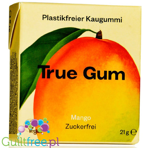 True Gum Mango - wegańska bio guma do żucia bez cukru i plastiku ze stewią i ksylitolem by Forest Gum (true-gum-mango-weganska-bio-guma-do-zucia-bez-cukru-i-plastiku-ze-stewia-i-ksylitolem)