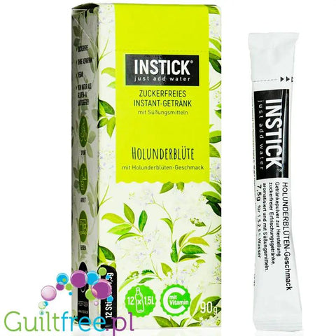 InStick Holunderblüten (Elderflower) - rozpuszczalna saszetka smakowa do napoi bez cukru, smak syrop z kwiatów bzu by INSTICK (instick-holunderblueten-elderflower-rozpuszczalna-saszetka-smakowa-do-napoi-bez-cukru-smak-syrop-z-kwiatow-bzu)